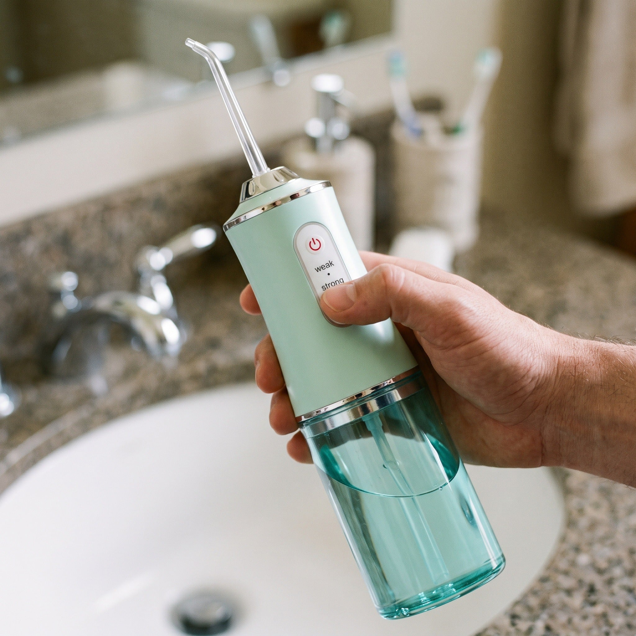 Freshflow control buttons and interchangeable nozzle