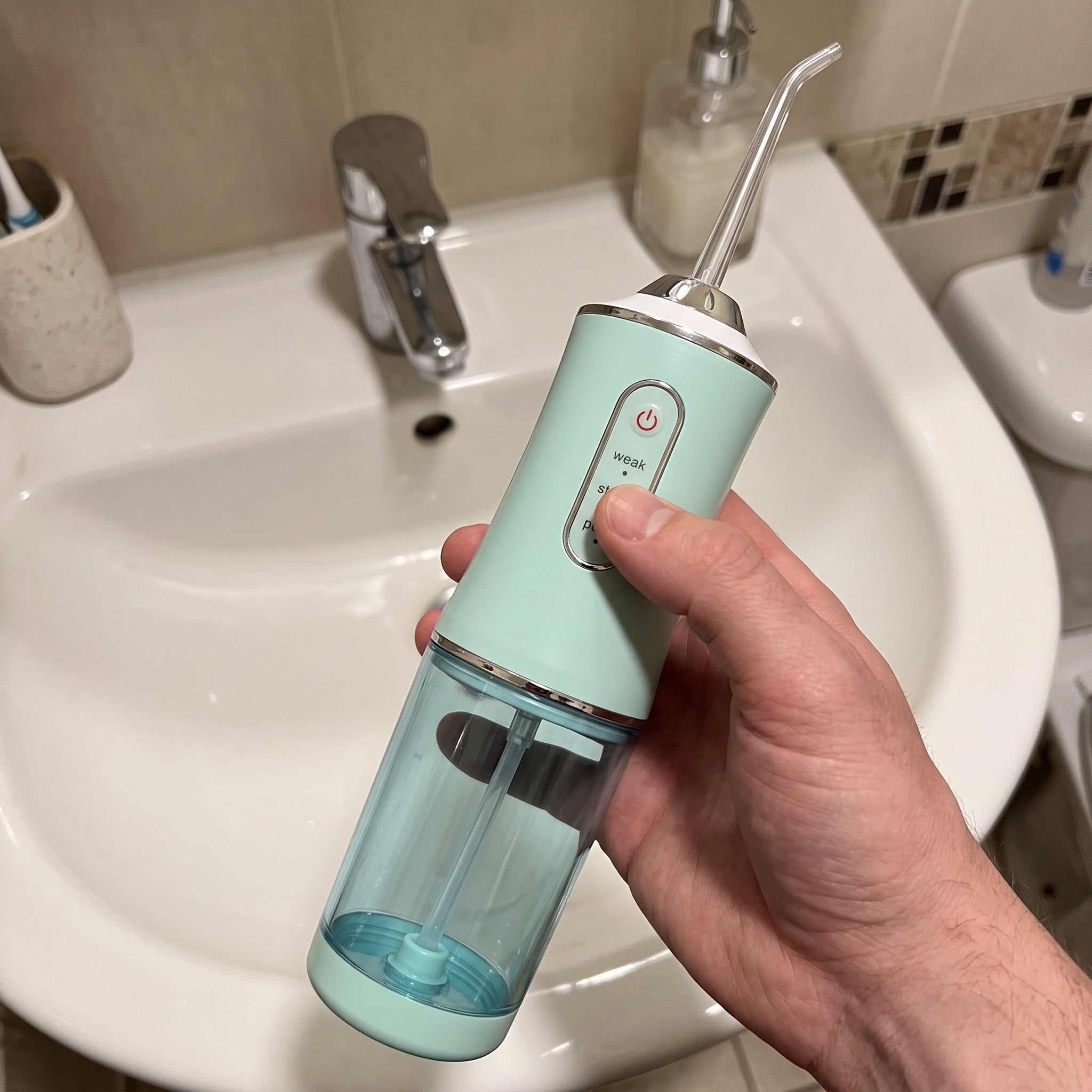 Freshflow in a travel washbag