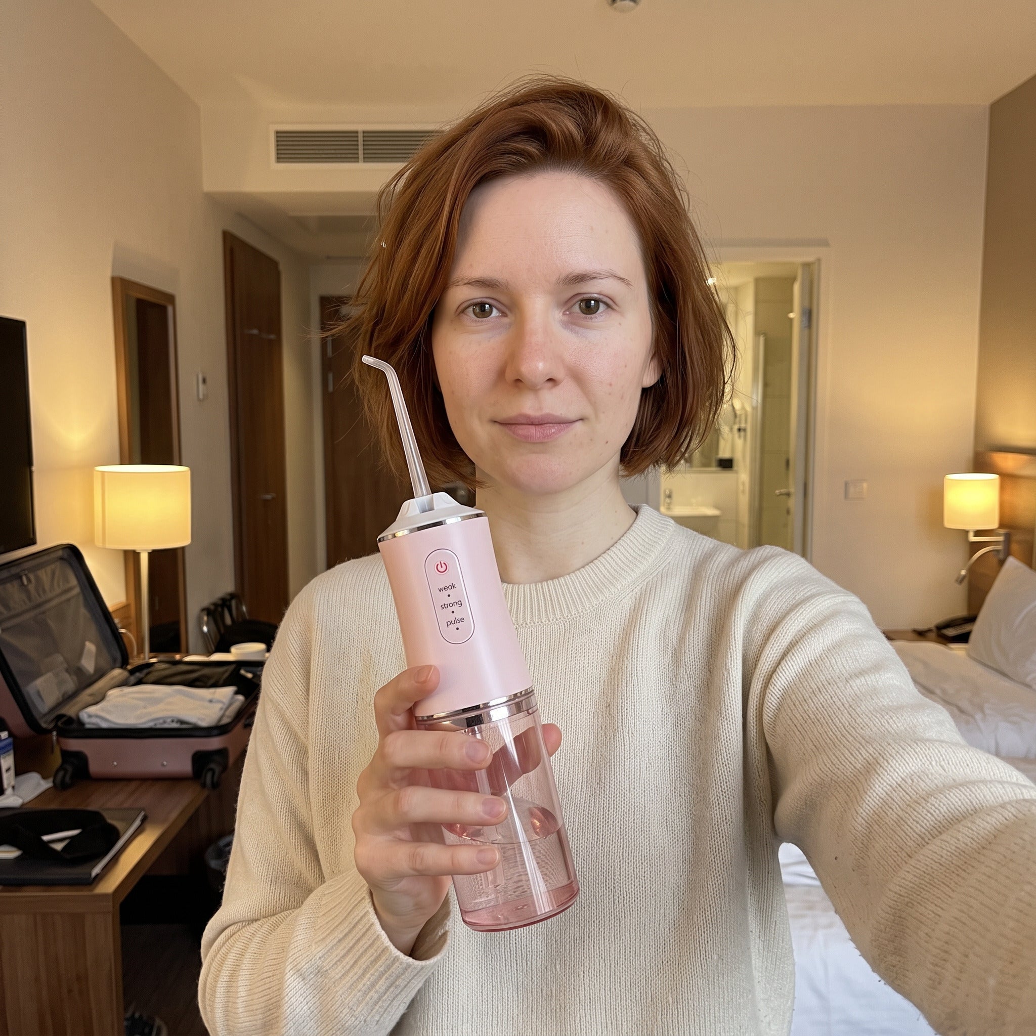 Freshflow in a travel washbag