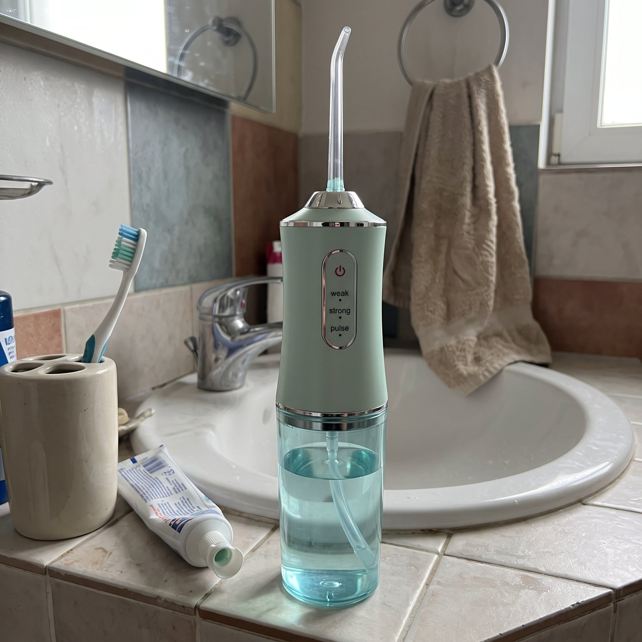 Freshflow in a travel washbag